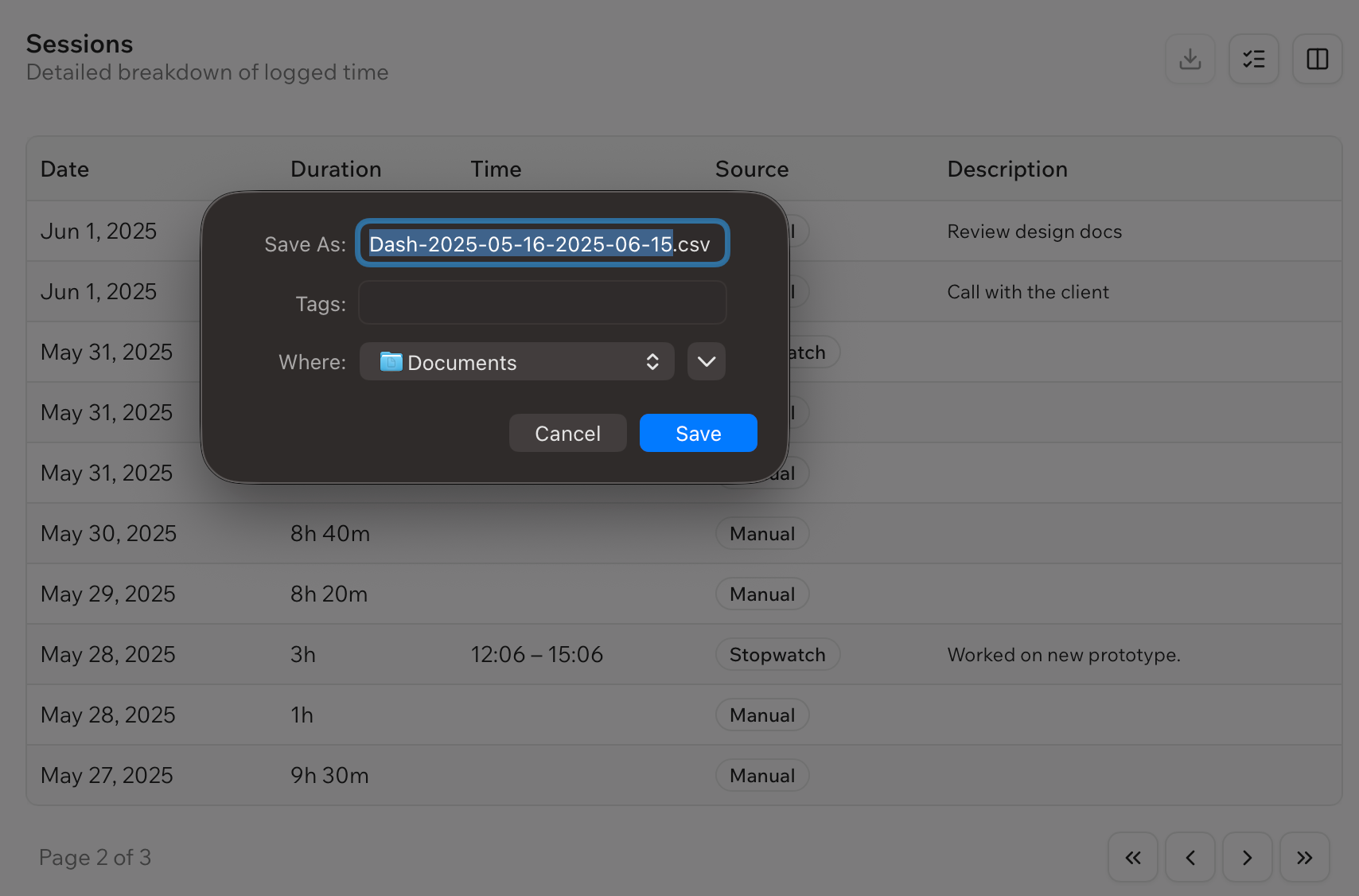 Export clean reports